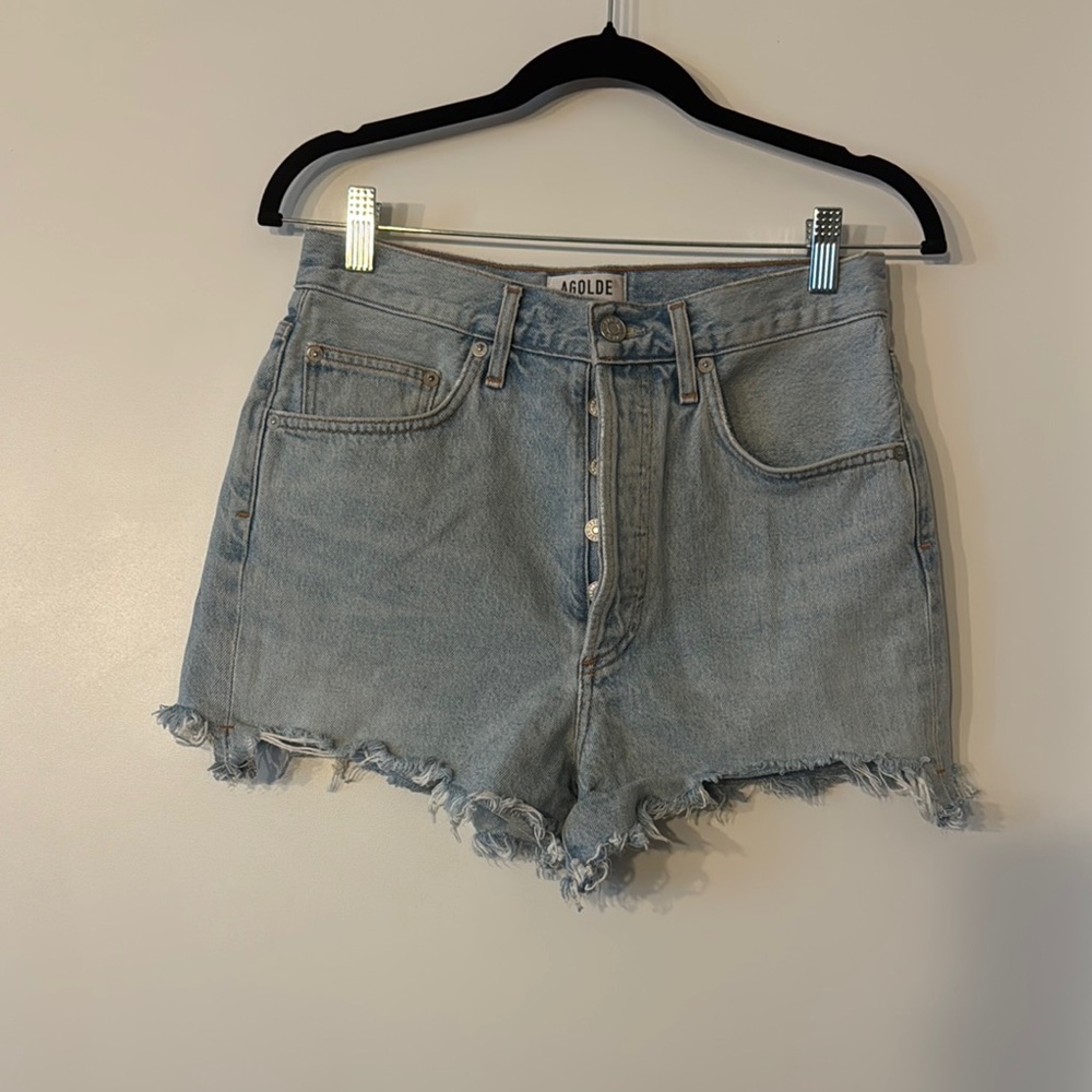 AGOLDE Women's Blue Denim Shorts